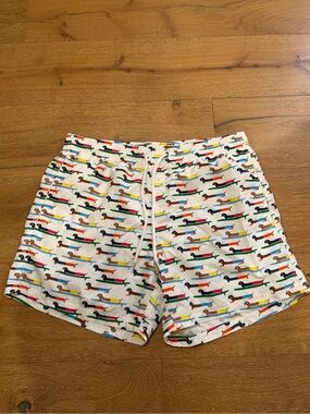 Sundek White Swim Shorts with Multicolor Dachshund Print - size XL